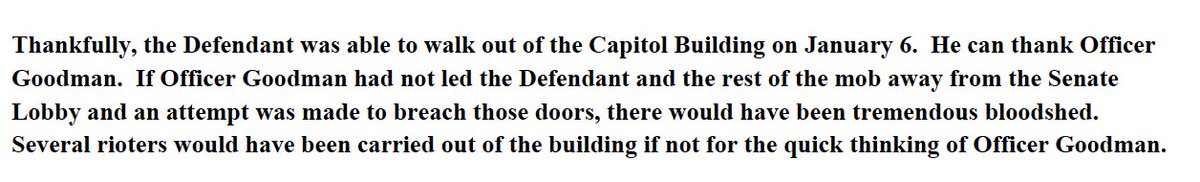 rparloff's tweet photo. … Loyd notes that the only reason Jensen was able to “walk out of the Capitol bldg on J6” was the “quick thinking” of Goodman, who led the mob away from the Senate doors, averting “tremendous bloodshed,” including rioters like Jensen … /2 https://t.co/BZw2Tj9jhD