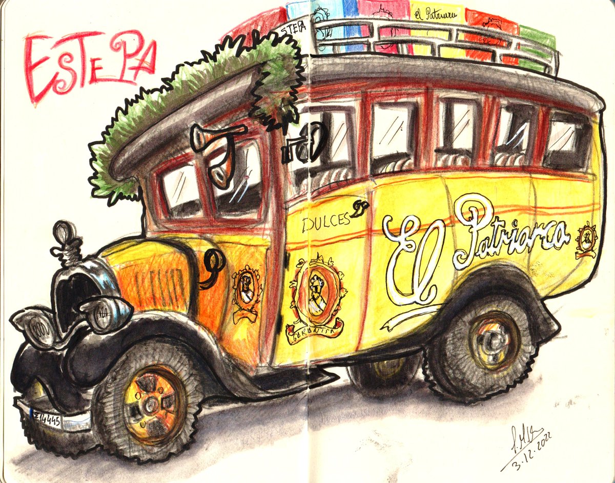 De visita por Estepa en la fábrica de <a href="/ElPatriarca1966/">Dulces El Patriarca</a> .
En la entrada tenían este bus tan chulisimo para promocionar sus productos.
<a href="/urbansketchers/">urbansketchers</a> #drawings #sketch #sketchbook