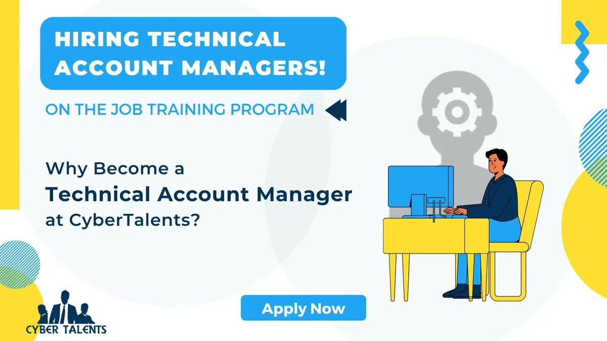 Cyber_Talents's tweet photo. This is a chance to join the fastest-growing cybersecurity business and get trained directly by its CEO! Know more and apply Now: https://t.co/lJOHBysu2P
#CyberTalents #Cybersecurity #Infosec #Infotech #On_job_training_program #Technical_account_manager #Hiring #Jobvacany https://t.co/CXsiSVv823