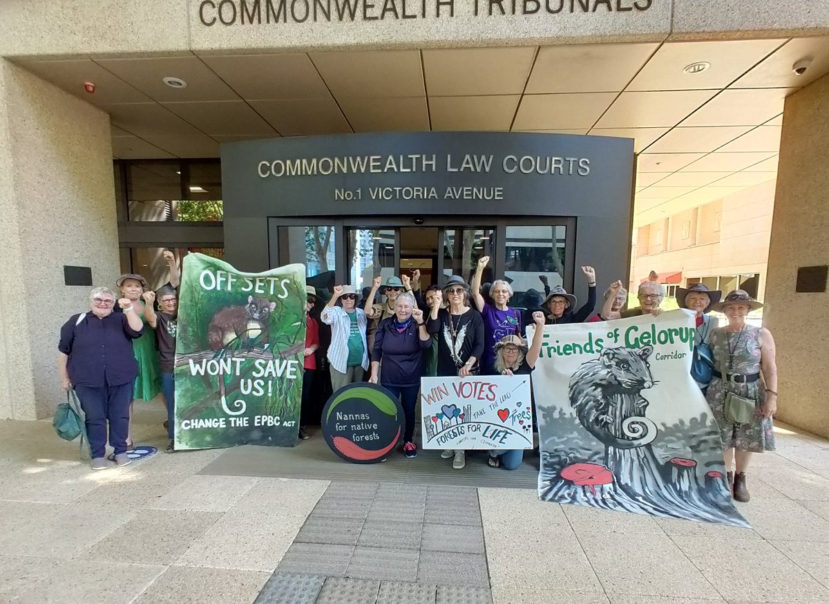 MissT2020's tweet photo. Today it was #friendsofgelorup vs Minister for Environment and Water @tanya_plibersek in the Federal Court of Australia challenging the Environmental Laws and the EPBC Act. Offsets don't work! #saveourbiodiversity @austpol https://t.co/a2cW62WsPg