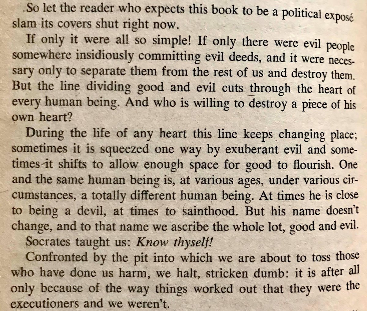 murderjanecrow's tweet photo. Incredible excerpt from The Gulag Archipelago by Aleksandr Solzhenitsyn: https://t.co/OOgfFyWDp8
