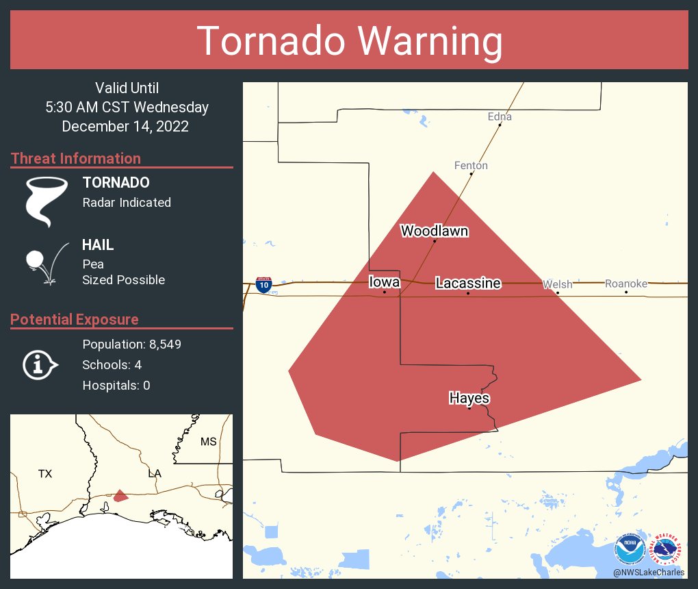 NWS Tornado on Twitter "Tornado Warning continues for Iowa LA, Hayes
