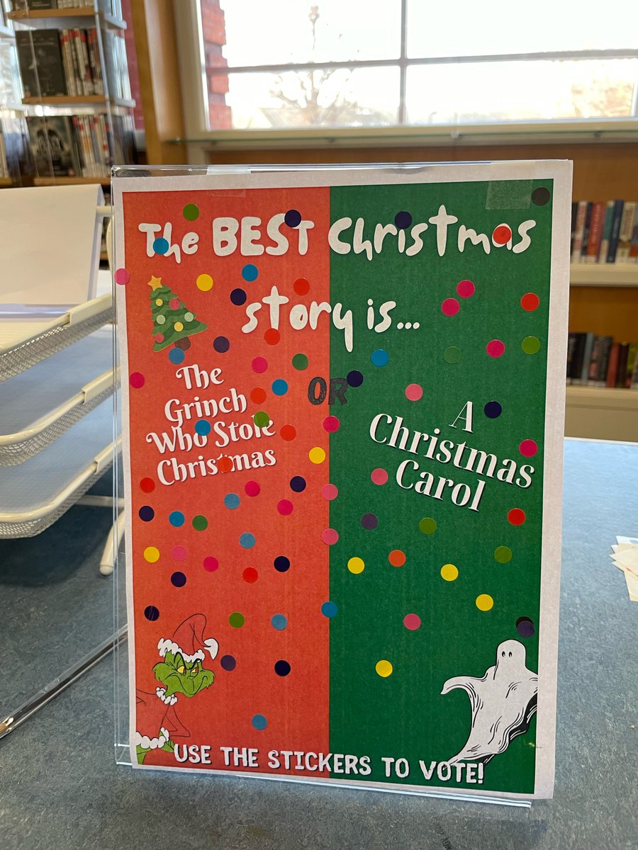 Alleyns_Library's tweet photo. A final #LibraryPoll to end this term, and another controversial one! Looks like the Grinch has it though! https://t.co/rfelskqRBX