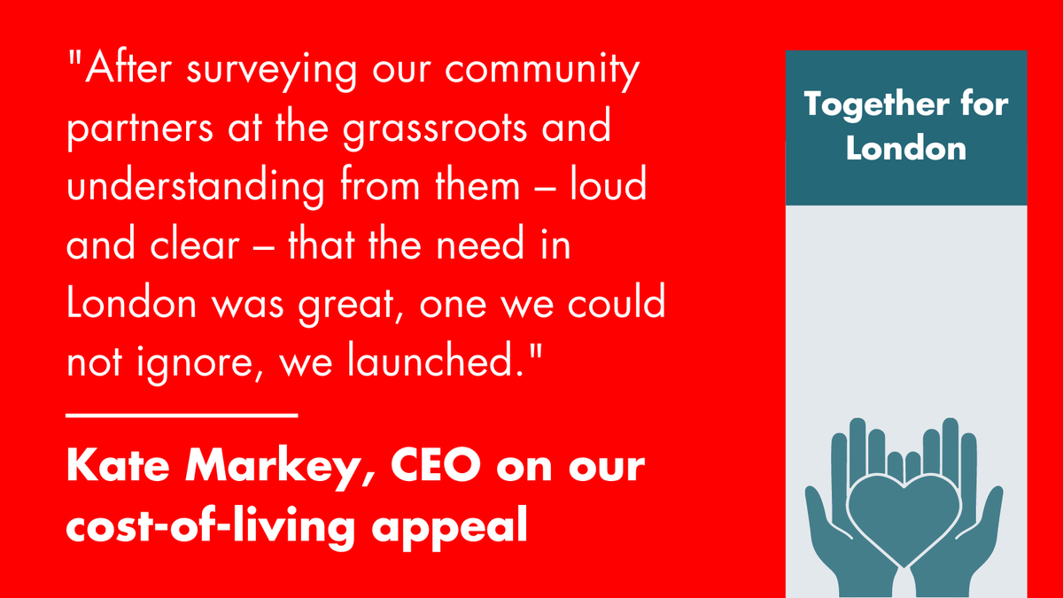 From Grenfell and COVID-19 to the Afghan refugee crisis, we have a long history of responding for our capital in its time of need.

But the #CostOfLivingCrisis needs more. Read how we can all work #TogetherForLondon this winter 👇

📰londoncf.org.uk/blog/doing-thi…