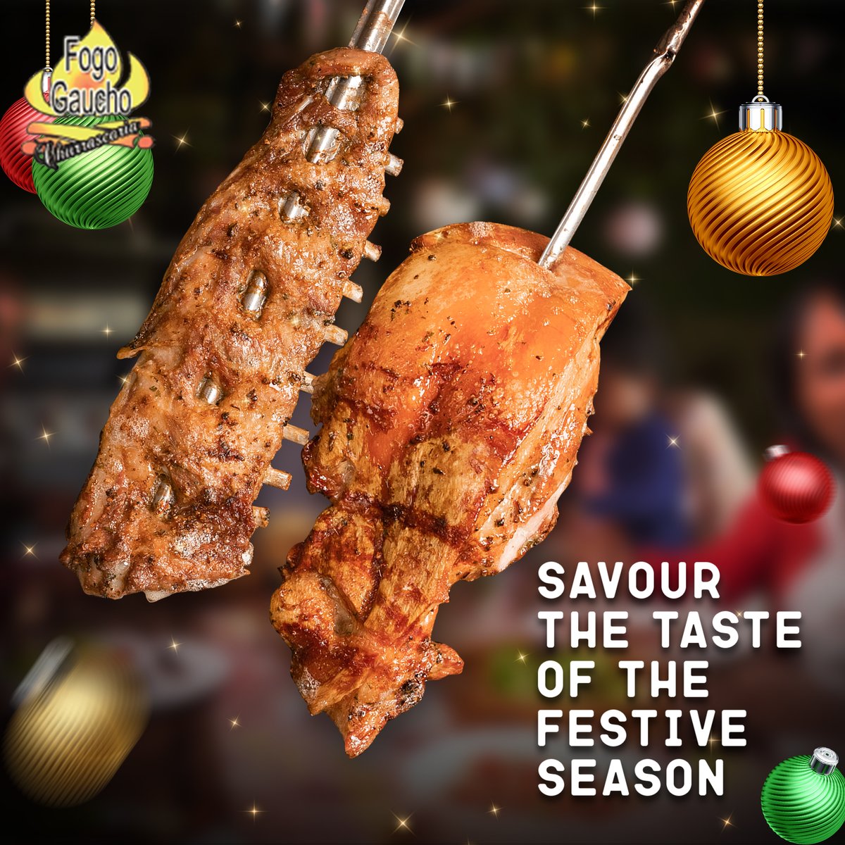 FogoGaucho's tweet photo. 'Tis the season to be jolly. Add some sweetness to the festive season with a trip down to Fogo and enjoy a plate of mouth-watering ribs and other delicious cuts.
#DineWithPride #Braziliansteakhouse #Allyoucaneat #FineDining #Meat https://t.co/aqoDzXhkNR