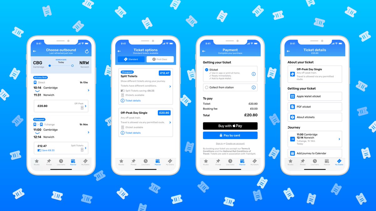 RailboardUK's tweet photo. You can now buy tickets on Railboard! 🎉

Download the latest update, released today, from the App Store: https://t.co/jTxtGu0oJd https://t.co/wwJXdzbpuL