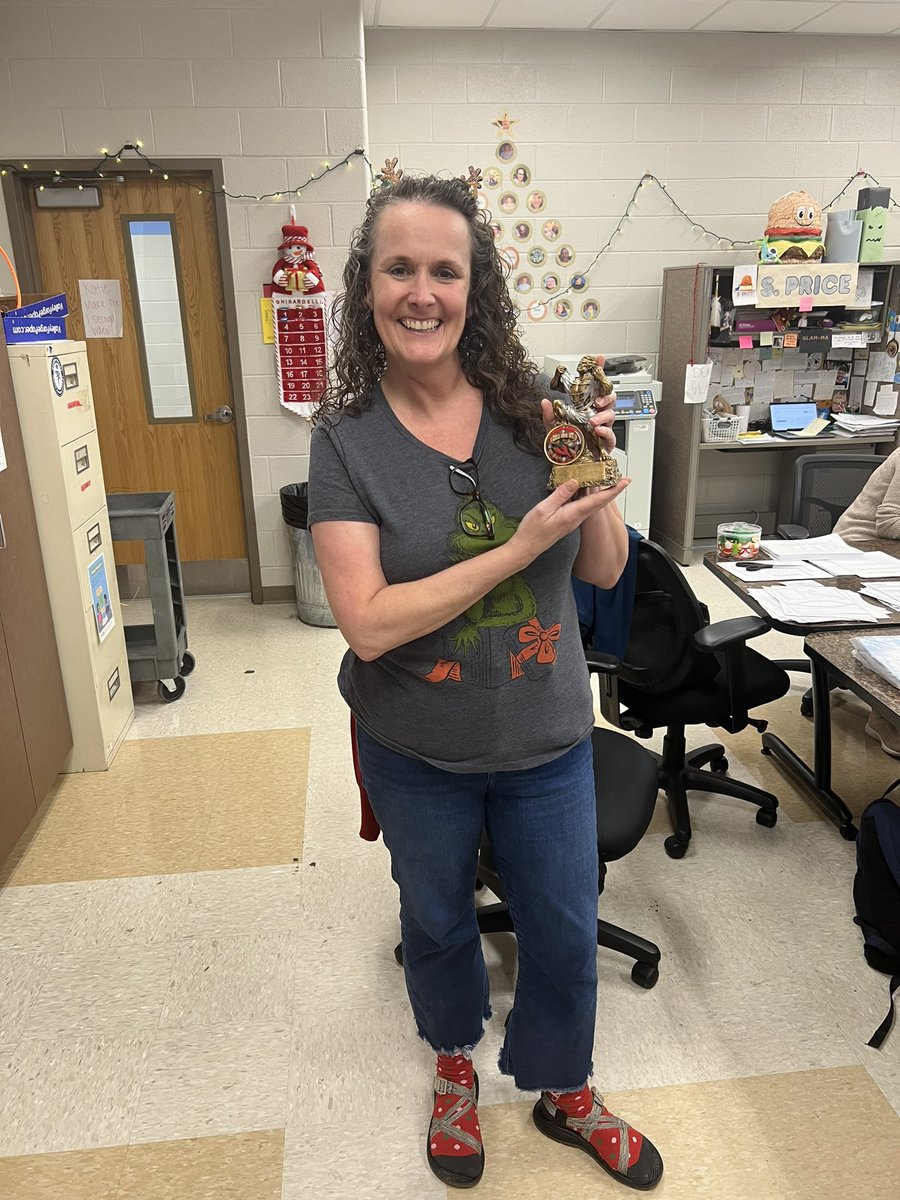 For the first time in history, somebody besides Mr Rodgers won! Congratulations to Mrs. Jacobs for winning the 3rd annual HS chili cook off!  @lisa27marie