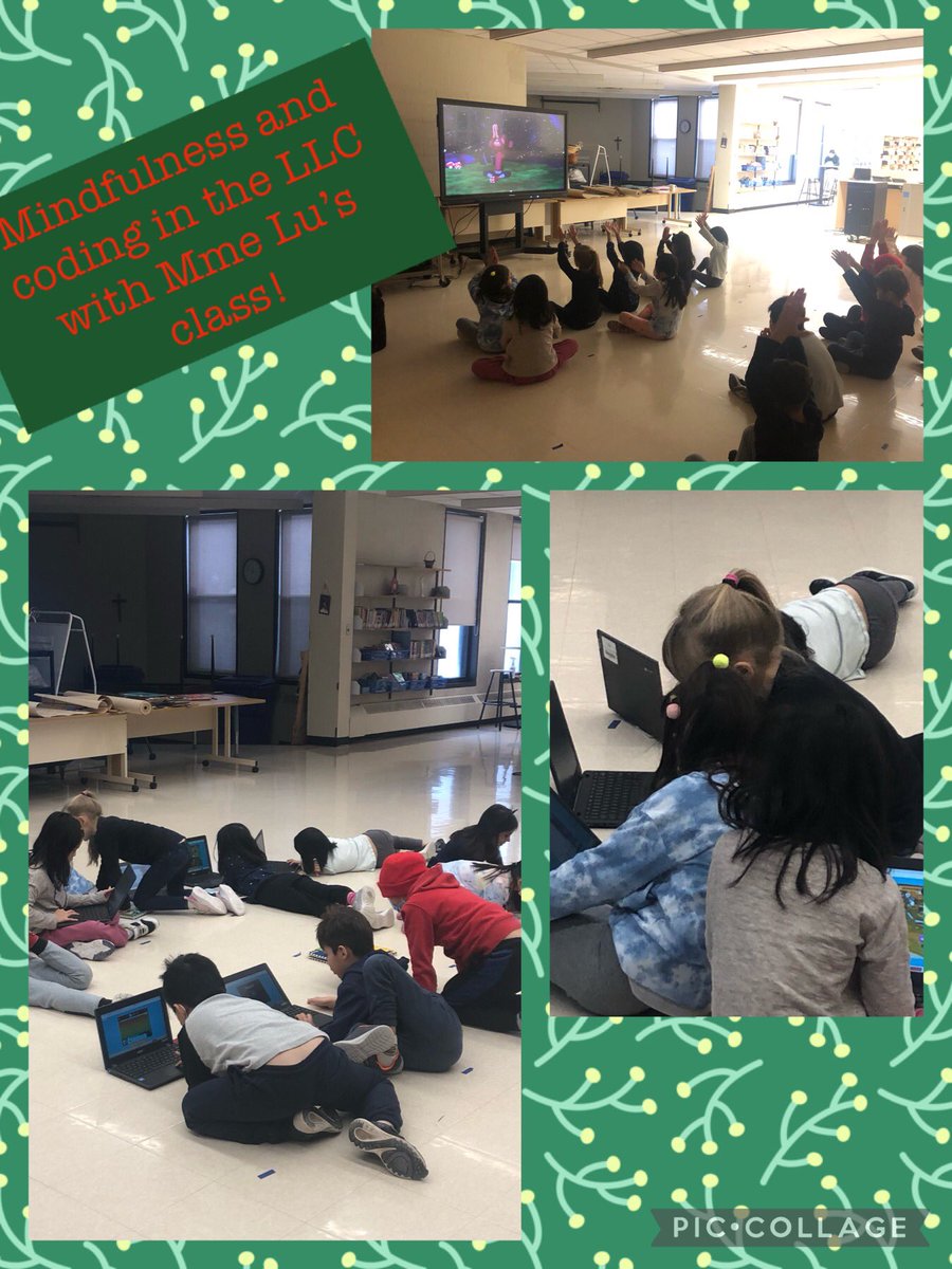 NFitzGerald_TL's tweet photo. Ss in Mme Lu’s grade 2 class code and meditate in St John XXIII’s library! https://t.co/qToKAp26Ly