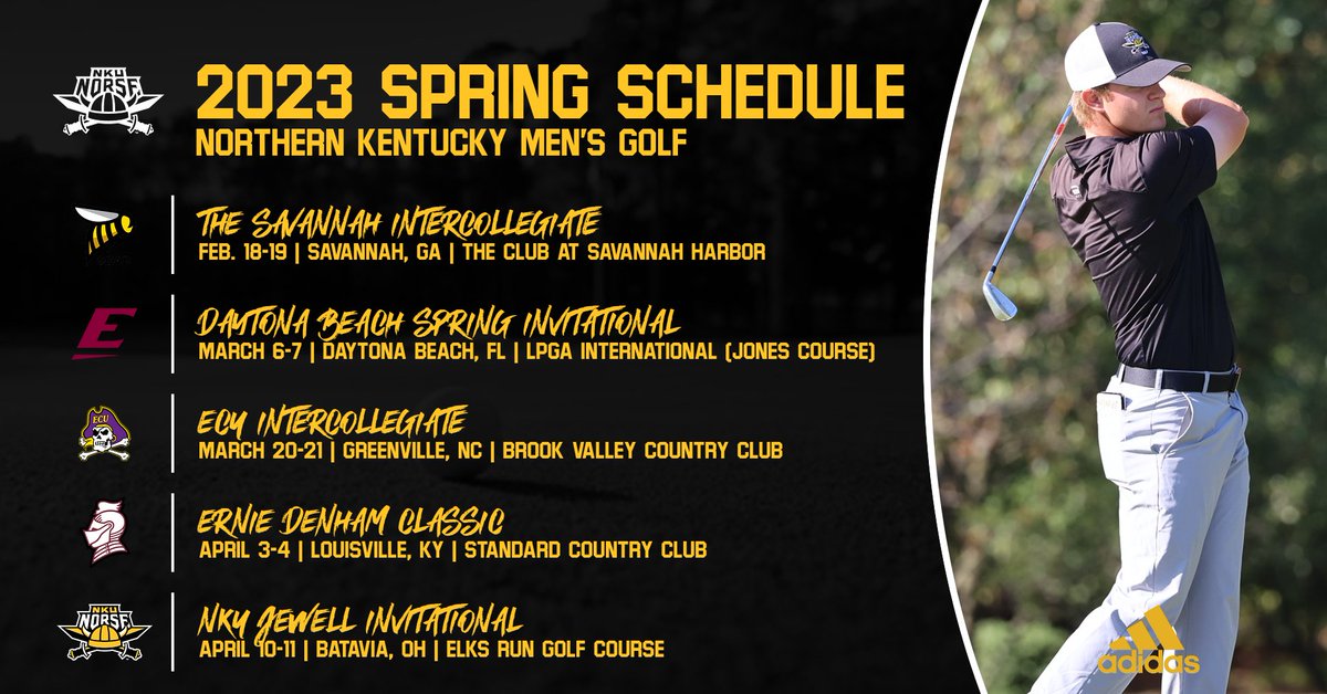 NKUNorseMGolf's tweet photo. Ready to get back at it! Norse Golf 𝐑𝐄𝐓𝐔𝐑𝐍𝐒 in February!!🗓️

➡️ | Full Schedule (https://t.co/R5wccWfxU6)
#NorseUp https://t.co/sEQjdOaUgT