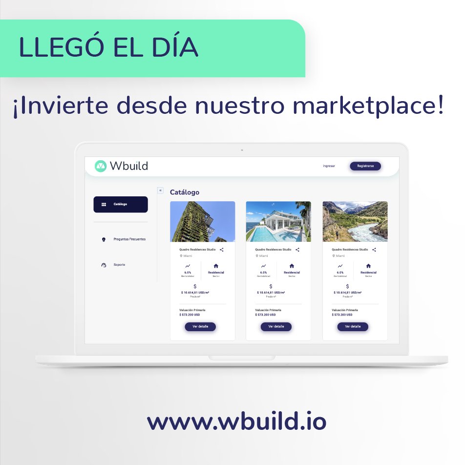 wbuild_io's tweet photo. ¡Se terminó la espera porque la cuenta regresiva acaba de terminar! Estamos listos para empezar este viaje hacia el futuro de las inversiones inmobiliarias. Ingresa y conoce nuestra primera oportunidad de inversión en EE.UU. 
¿Qué esperas?
 https://t.co/PQZTqTUGP6 https://t.co/lenWykPbsL