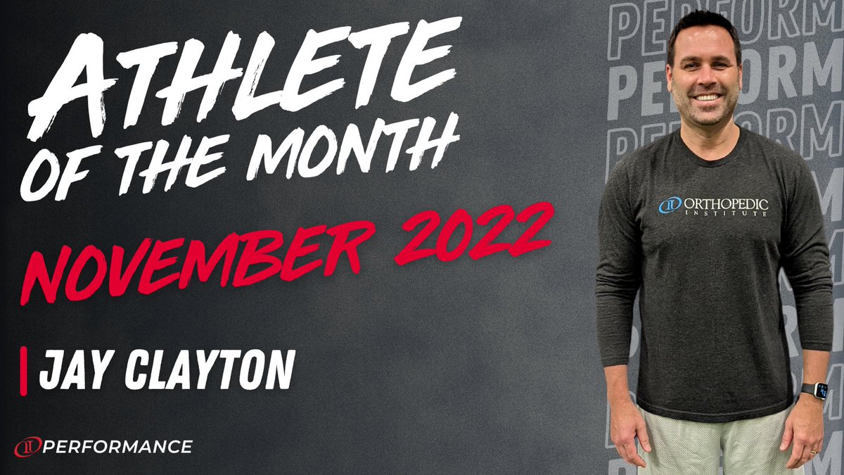 Congrats to Jay Clayton on being named the OI Performance November Athlete of the Month! 🏆 

Jay is the definition of CONSISTENCY. Thanks for being an inspiration to others, and keep up the good work!

#lookbetterfeelbetterperformebetter #OIPerformance #iamOIStrong #AOTM