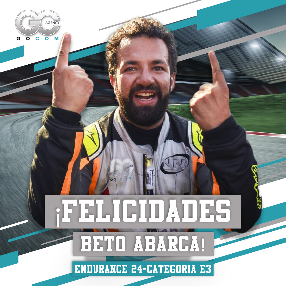 GoCom_Agency's tweet photo. 🏁Para #Gocom es un gran orgullo ser patrocinador del piloto Beto Abarca (@f1abarca), felicidades por tu triunfo y ¡Que vengan muchos más!

#negocios #entrepreneur #marketing #publicidad #GoComAgency #endurance24h #racing https://t.co/pQk8ppbXG6
