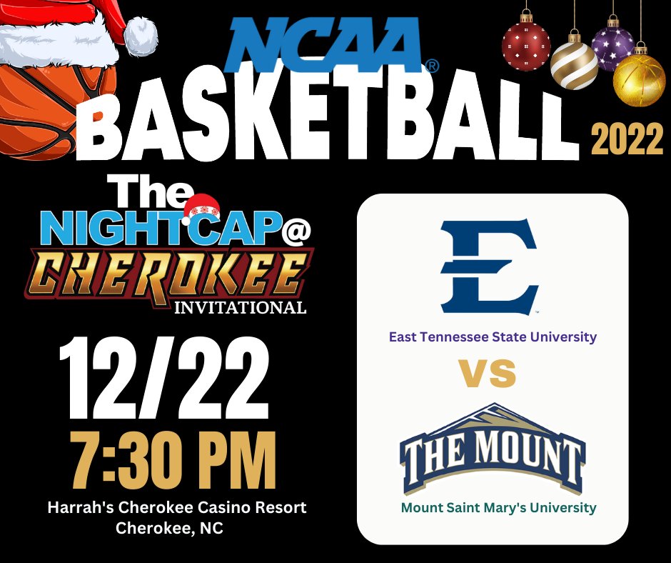 coachkent02's tweet photo. Two great games in @HarrahsCherokee Convention Center at the #CherokeeInvitational 

Night 1
@UNCWwomenshoops
 Vs
@CatamountWBB 

Night 2

@ETSU_WBB 
Vs
@Mount_WBB 

@InsiderExposure @ThePalmettoMoon @Publix @ebciphhs https://t.co/i5uIMnZa8A