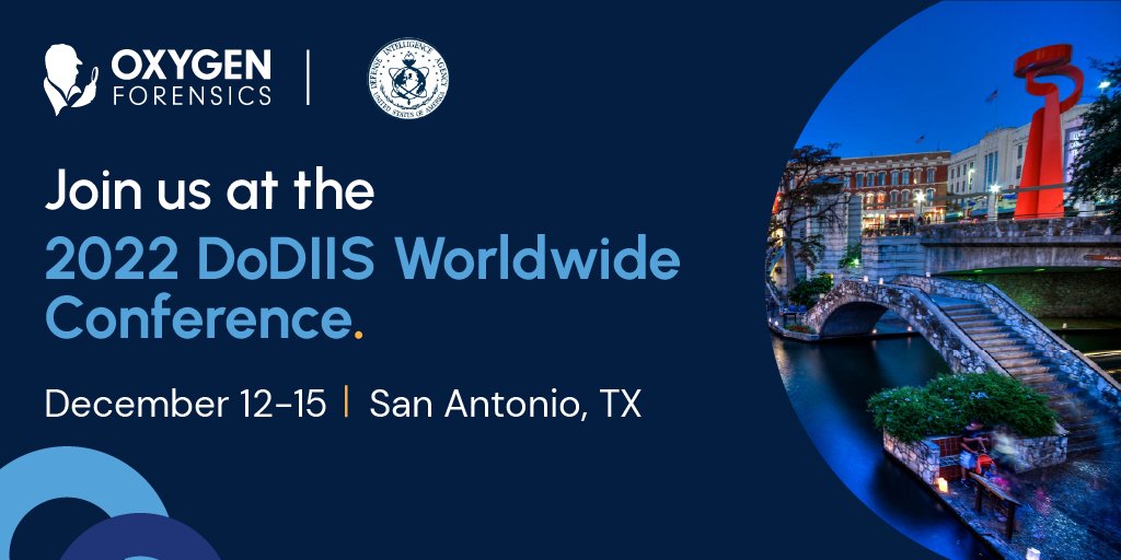 oxygenforensic's tweet photo. We are at DoDIIS in San Antonio and will be here through tomorrow, so don't forget to stop by our booth # 1055.

We look forward to talking with you. https://t.co/McmG7mTOTE