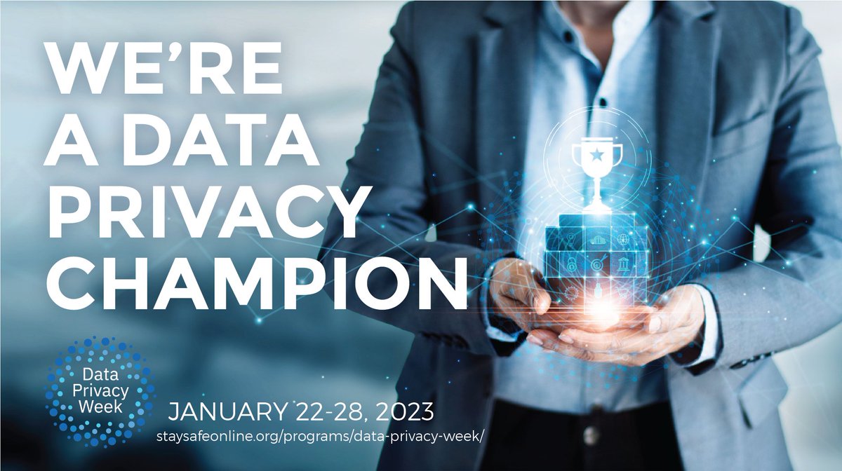 #DataPrivacyWeek is only a few weeks away and we’re ready!

Check out our amazing Champion organizations: hubs.la/Q01vDK4l0

Sign up to be a Champion: hubs.la/Q01vDMcc0

#staysafeonline #cybersecurity