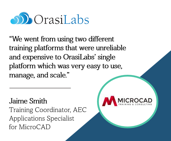 Orasi's tweet photo. #CustomerTestimonial OrasiLabs proved to be a collaborative, easy to use, all-in-one #VirtualTraining platform for @MicroCAD3d.
Learn how #MicroCAD expanded #training, boosted morale, and reduced costs in our #casestudy ➡️ https://t.co/iARz0vOkpb https://t.co/HUBnj10aFz