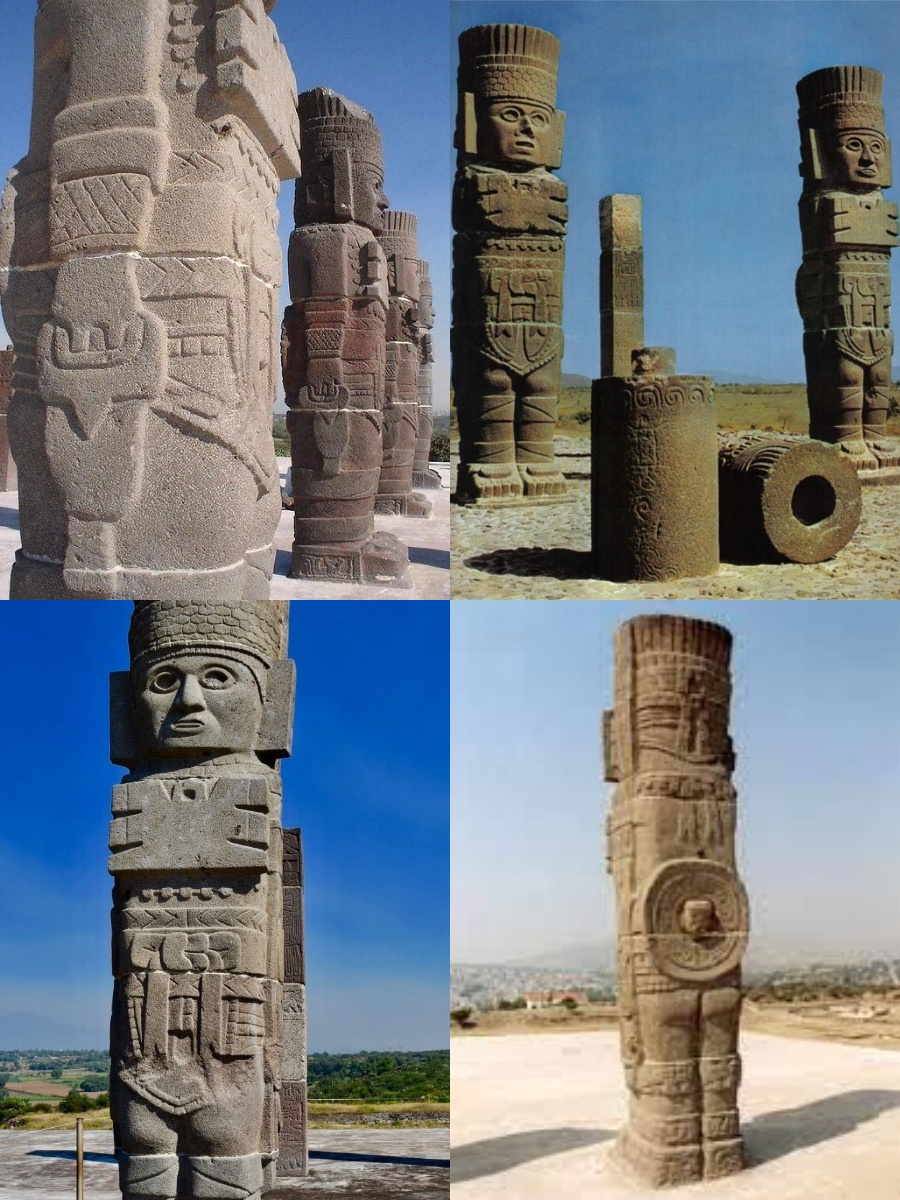 MC_Floh's tweet photo. @Cuauhtemoc_1521 #Toltec Warriors (#Tula/🇲🇽)

Four #Atlantean #Figures ("Temple of the #Morning #Star"/Pyramid B) of the #Toltecs (900–1150 AD).

Did they once support a long-lost wooden #temple?
Were these 4.6m h #statues possibly never intended for the general public?
🤔🧐
#Quetzalcoatl #Aztecs https://t.co/2YIsDpovd4