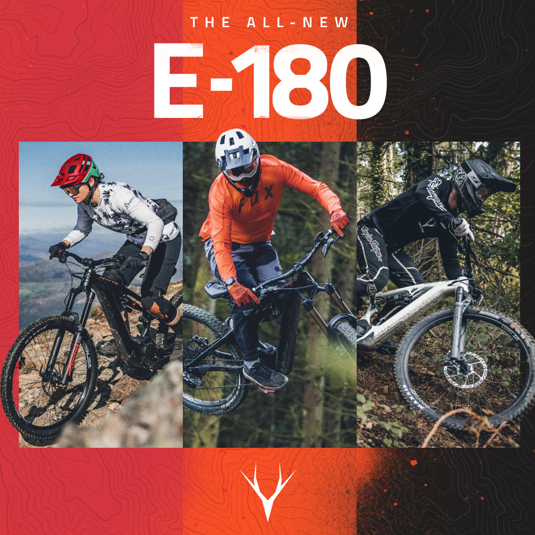Our big hitting eMTB line gets an update. It's time to properly introduce the new E-180 range. whytebikes.com/e-180
