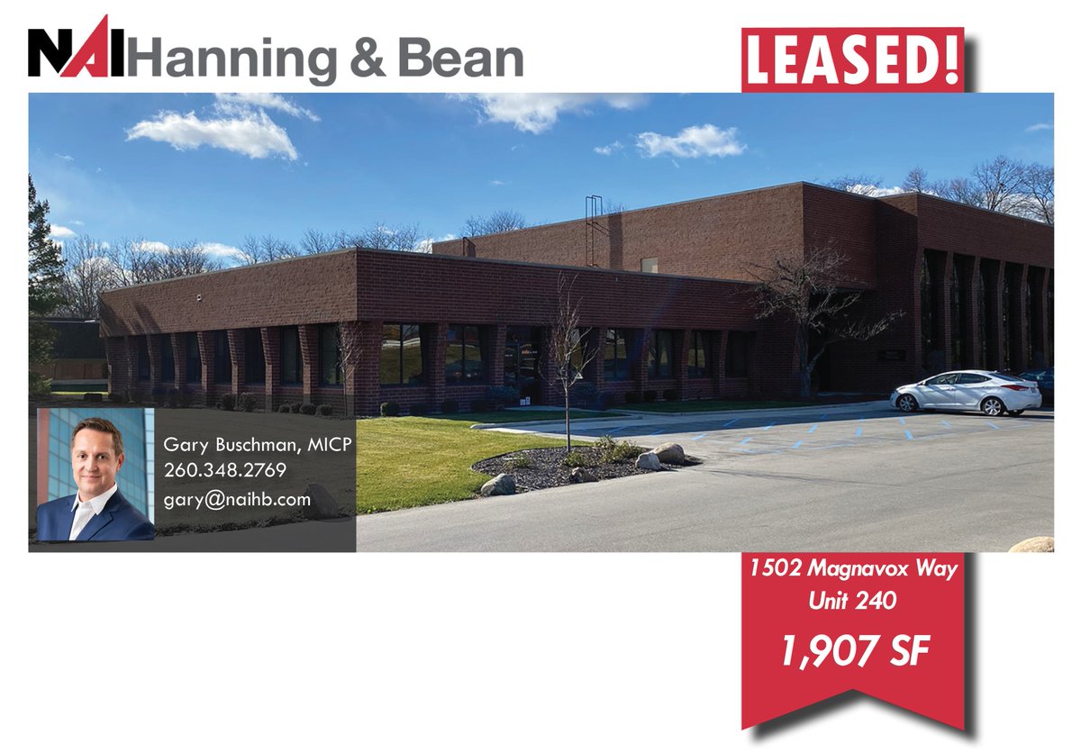 Gary Buschman, MICP, represented the landlord, PD Realty, in the lease of 1,907 SF to Garmong Construction Services. This 21,533 SF office building is now FULLY LEASED! Congrats to all🎊
