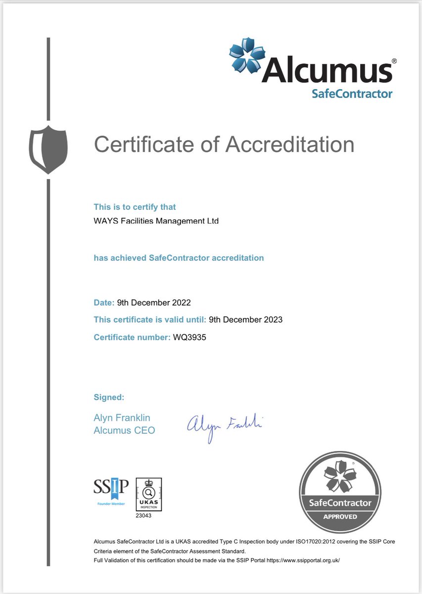 waysfmuk's tweet photo. That’s our accreditation review successfully completed for CHAS and SafeContractor. Well done to all involved. Good Safety Management is Good Business 🦺⛑️👨‍🔧 https://t.co/rPRMB6YA3L