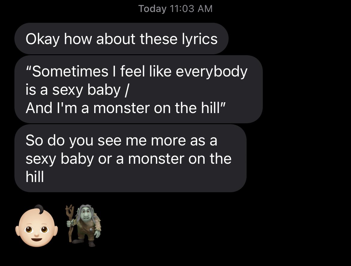 I made my bf listen to midnights and I’m screeching