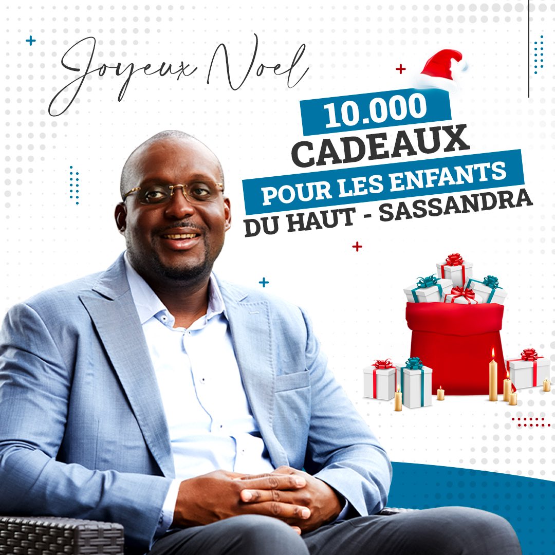 stephane_kipre's tweet photo. Dans quelques jours, ce sera la fête de Noël. J’ai promis être  proche de mes parents de la région. A cet effet, nous procéderons à la distribution de cadeaux aux  enfants de la région du Haut Sassandra. 

PSK https://t.co/8scZZtp2hc