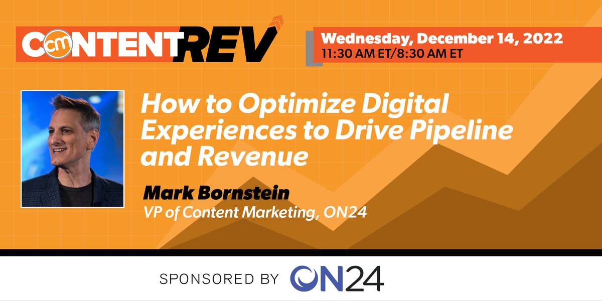 CMIContent's tweet photo. ContentRev begins in 15 minutes with @ON24's @4markb! Log in now! 💻

https://t.co/E5FW4Hcy9I

#CMWorld #ContentRev https://t.co/VghnaoQTka