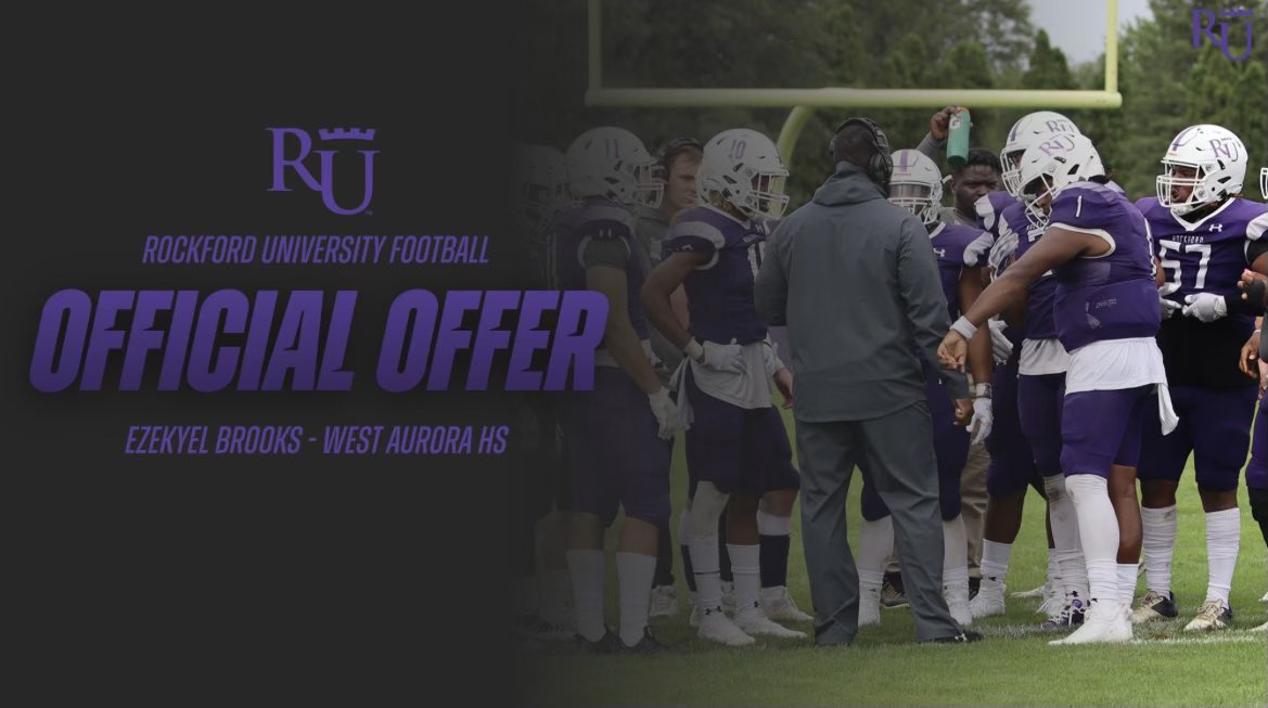 ZekeBrooks8's tweet photo. Blessed to receive my 2nd offer from @RockfordUFB I wanna give thanks to head coach @coach_cal_cal for the offer #keepchoppingwood @coacheimer @WABlackhawkFB https://t.co/M1kJA8NuU0