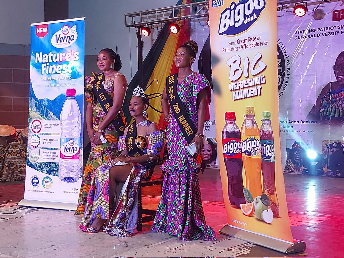 *Central Region wins Miss NAFAC '22
Anthoniette Kennies Ofori, a professional Midwife, is the Winner of this Year's Miss NAFAC Beauty pageant held in Cape Coast.
First Runner Up:
Bigoor Loom - North East Region 
Second Runner Up:
Christabel Enyonam Akortiah - Volta Region