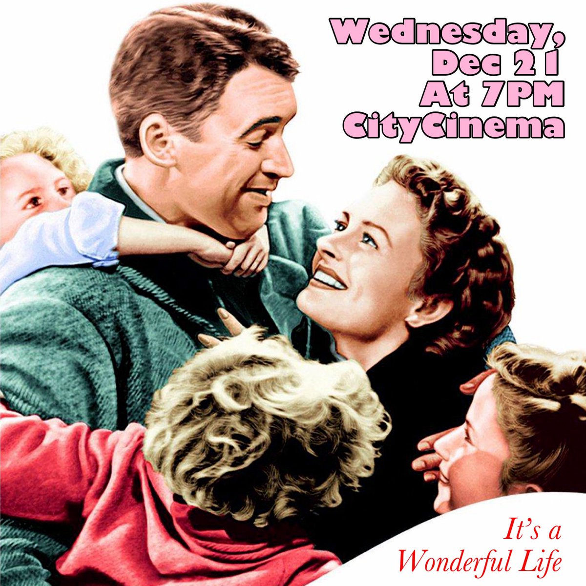 Next Wednesday, Dec 21st, It’s a Wonderful Life will be shown at CityCinema

Tickets online (bit.ly/3FpDqe1)

Sponsored by the <a href="/hollywoodsuite/">Hollywood Suite</a>

#charlottetown #pei <a href="/Downtown_Chtown/">Downtown Ch'town,PEI</a> <a href="/city_cinema/">City Cinema</a>