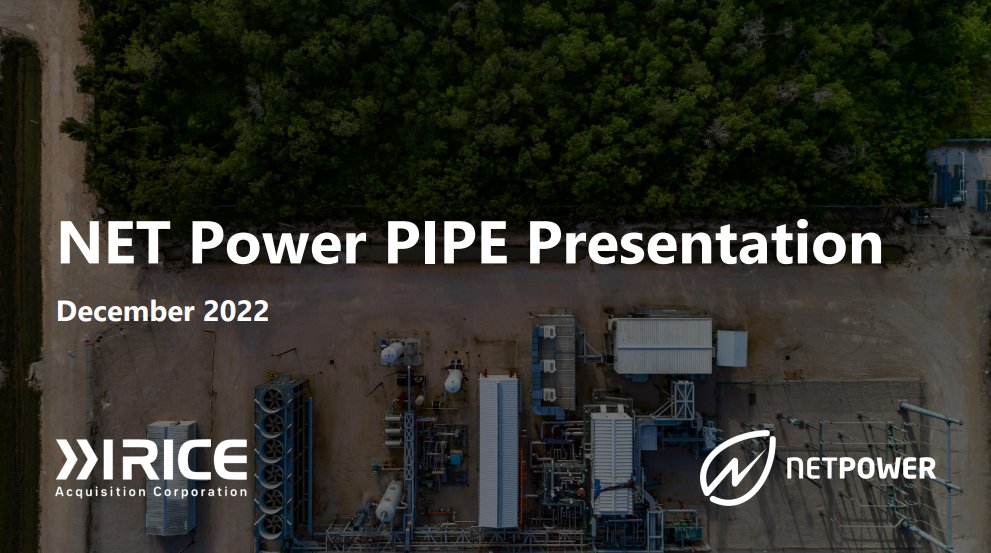 SPAC_vest's tweet photo. NET Power (NPWR) via Rice Acq II (RONI) deck
New SPAC IPO Investor Presentation Posted!
https://t.co/UCnczj25kb https://t.co/QF2JOR76vD