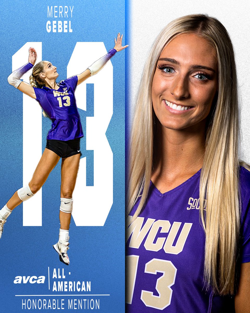 CatamountVB's tweet photo. Congratulations to @merrygebel who was recognized as an honorable mention All-America selection by the American Volleyball Coaches Association (AVCA)! 🏐
 
Gebel is the first player in program history to receive this award according to available AVCA and WCU records! 🏆 https://t.co/HnugCA5QMy
