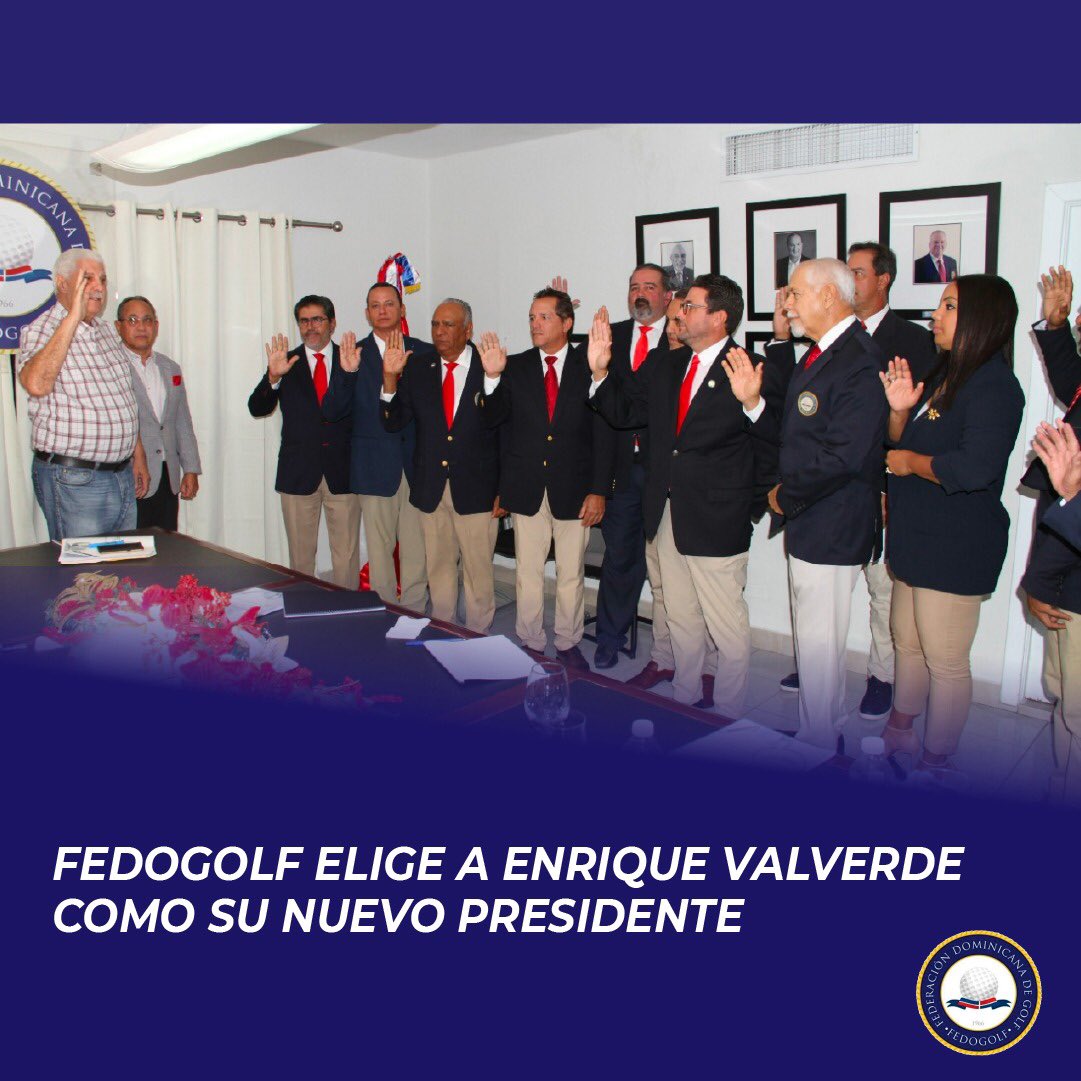 fedogolfrd's tweet photo. La Federación Dominicana de Golf (Fedogolf) eligió este lunes a Enrique Valverde como su nuevo presidente, quien tomará posesión desde enero del 2023.
Más detalles de la noticia en nuestra web ➡️💻
#Fedogolf #EleccionesFedogolf https://t.co/U0UEHYsU4v