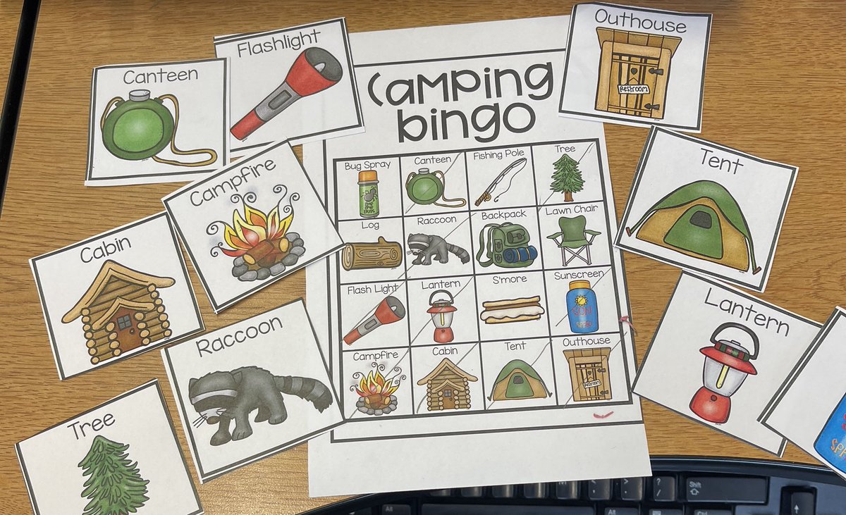 DGrayAVCato5's tweet photo. Camping bingo success!  Yay 5th grade! #castleberryisd #avcato https://t.co/ZBiBEEQlyp