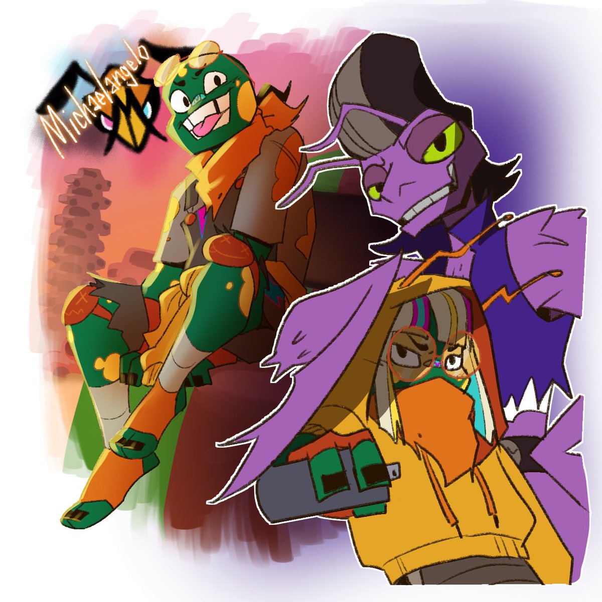 kaysdenofchaos's tweet photo. Repo Mikey ftw 🦾✨ #efau #extendedfamilyau @ExtendedFamAU #SaveRiseoftheTMNT #rottmntmikey #rottmntrepomantis #rottmntau #rottmntfanart https://t.co/yNjXZ2qove