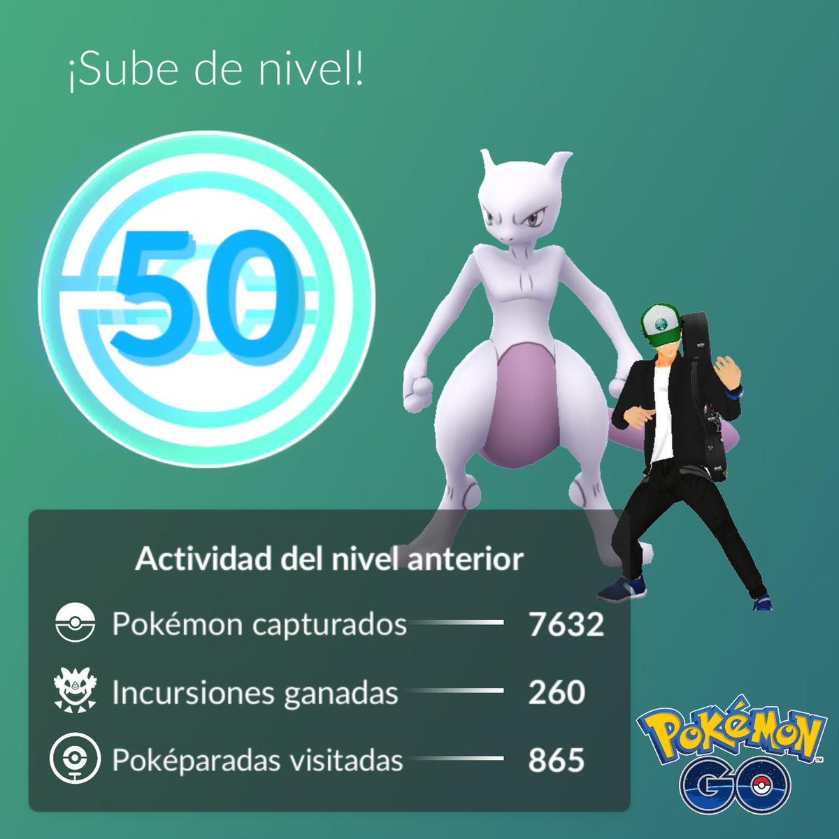 Metallpatriot's tweet image. Por fin!!!!!!!
🤩😃
#PokemonGo #Nivel50
#Level50