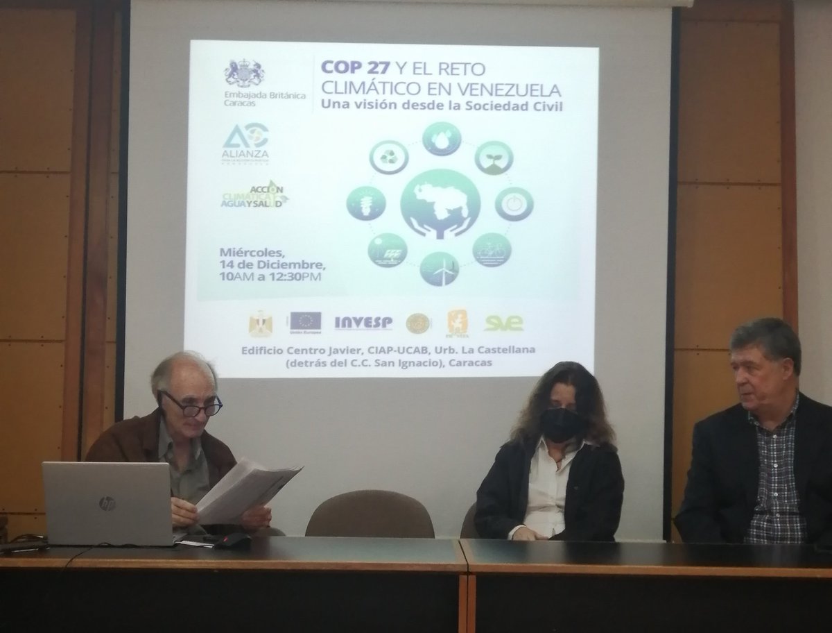 Panel adaptación, resiliencia y gestión de riesgos

Para avanzar hacia la adaptación al #CambioClimático es fundamental la investigación y esta información debe llegar a todos los sectores de la sociedad.
La gestión de la información es fundamental
<a href="/jpbmaal/">Joaquin Benitez Maal</a> <a href="/UCABSustentable/">Sustentabilidad Ambiental 🌱 UCAB</a>