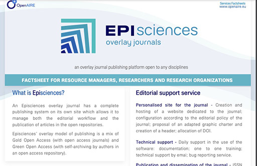 ccsd_fr's tweet image. La collection de fiches d&apos;@OpenAIRE_eu présentant les #OpenAIRE_Services s&apos;enrichit avec celle d&apos;@episciences #scienceouverte #OpenAIRE_Nexus
openaire.eu/factsheets