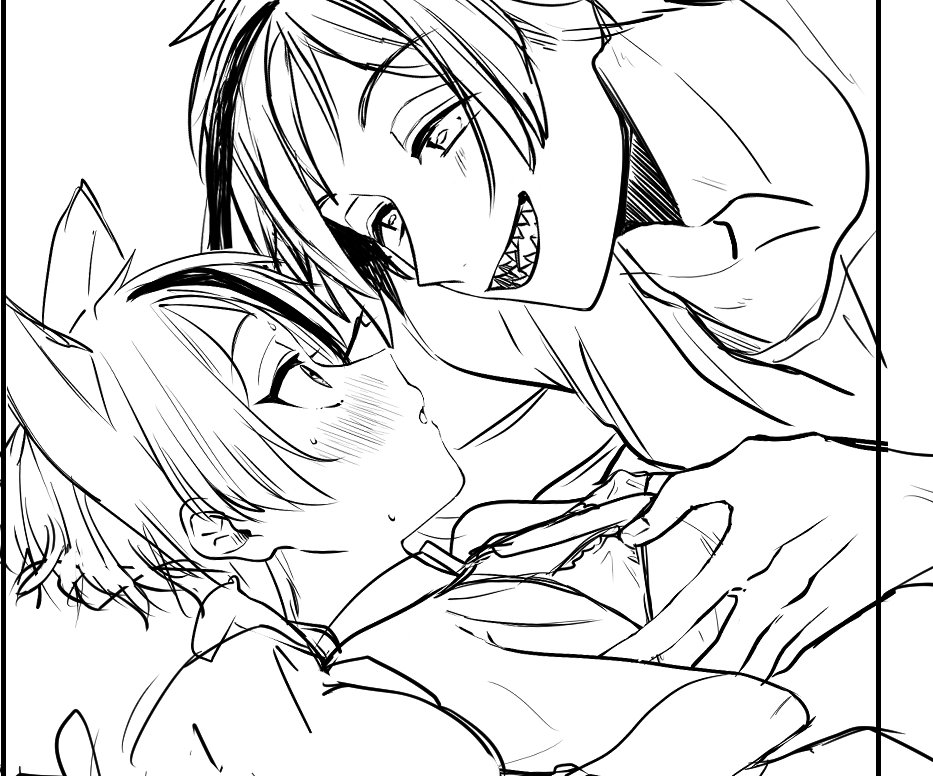フジェ原稿進捗…線画で迷わないようにってしてたら1コマなのに下書きだけでめちゃくちゃ時間掛かってしまう… 