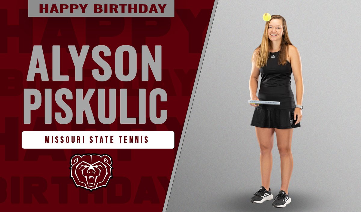 MoStateTennis's tweet photo. Wishing a happy birthday to Alyson Piskulic! 🎈🎉 https://t.co/3elvA3r0NO