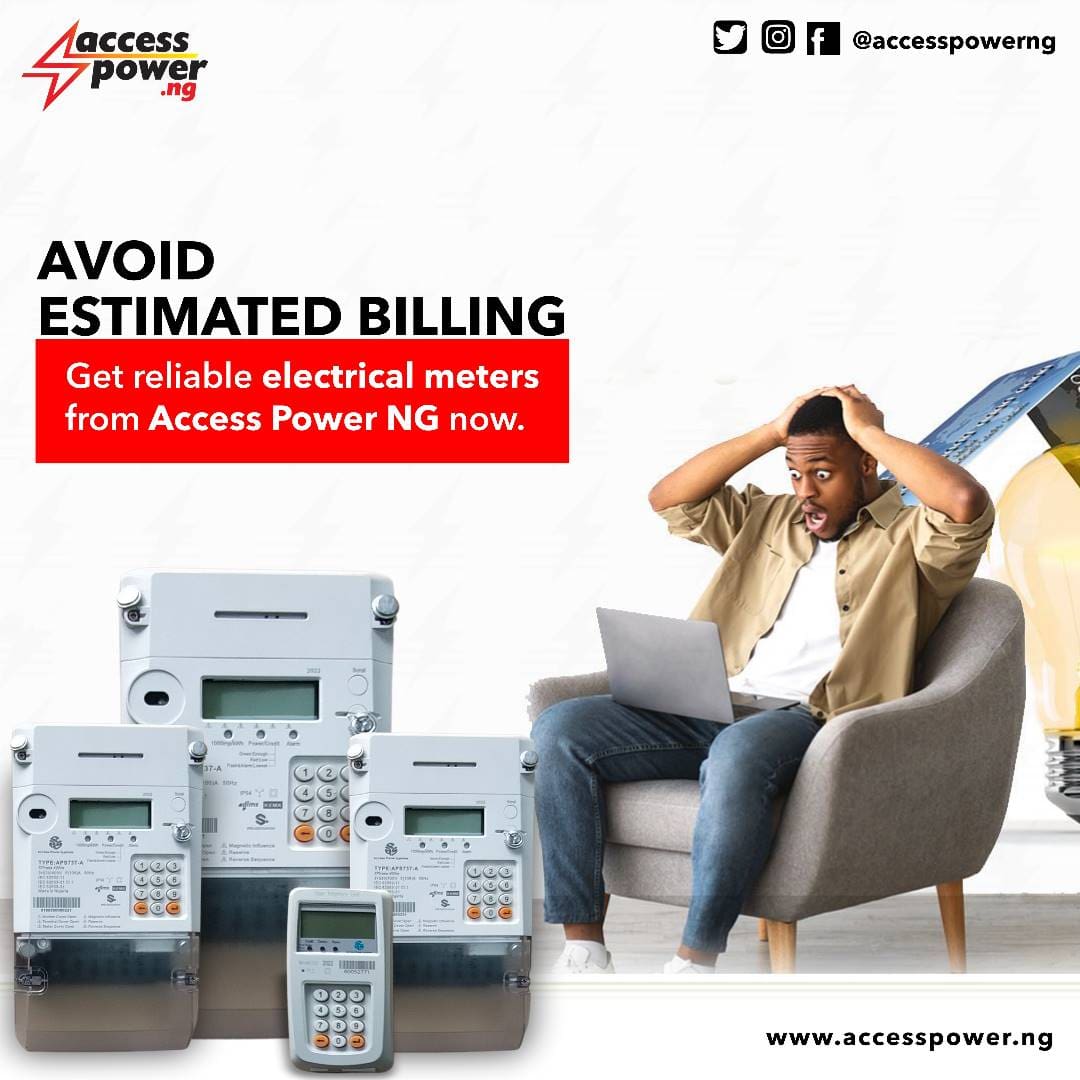 accesspower_ng's tweet photo. Prevent spending so much on electricity bills when you can get quality meters from Access Power NG. Contact us today to get yours.
#accesspowerng #electricityproviders #spendless #meter #meterinstallation #uninterruptedpower #betalight https://t.co/7pSDuBUH6E