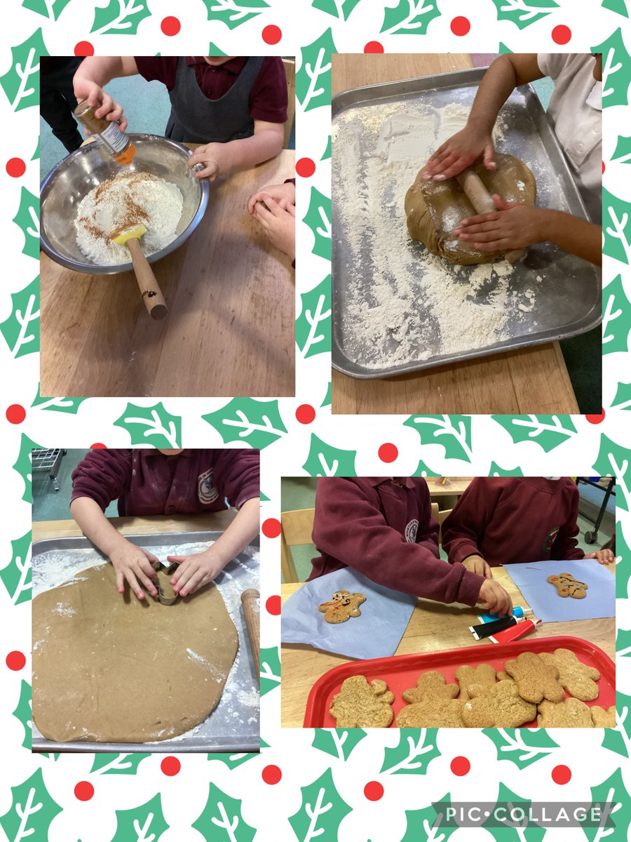 WorrygooseEYFS's tweet photo. FS1 have been busy baking gingerbread people! We worked as a team to follow the recipe and we all had a turn mixing, kneading, rolling, cutting and decorating!😄 FS1  are now  ready for  christmas⛄️ https://t.co/6qkgYrZYia