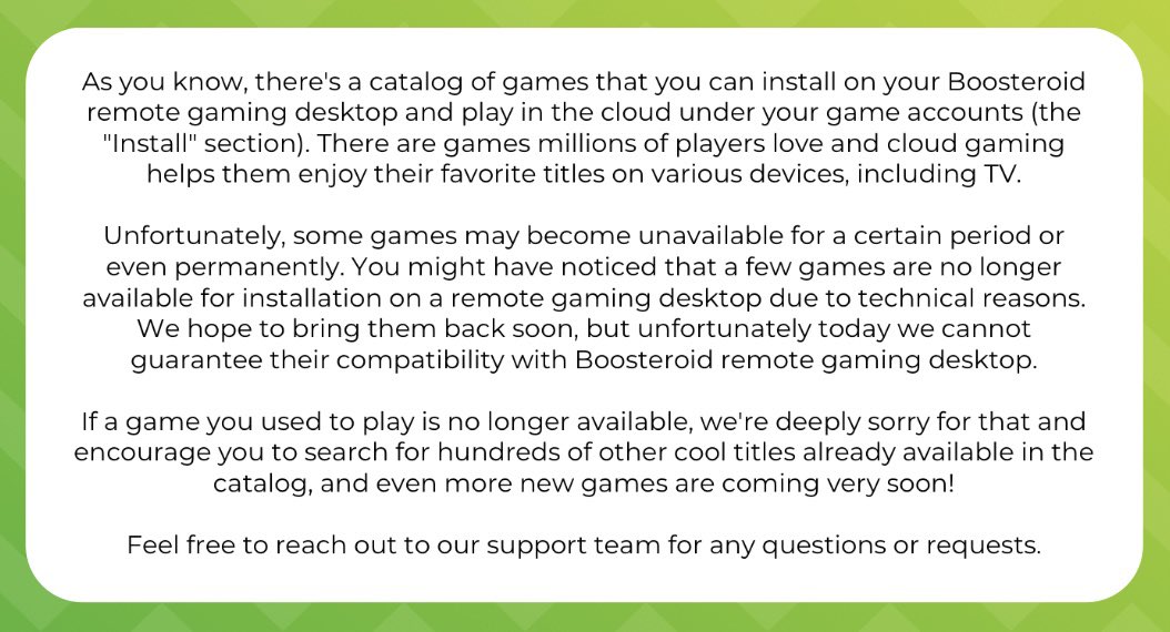 FAQ  Boosteroid Cloud Gaming