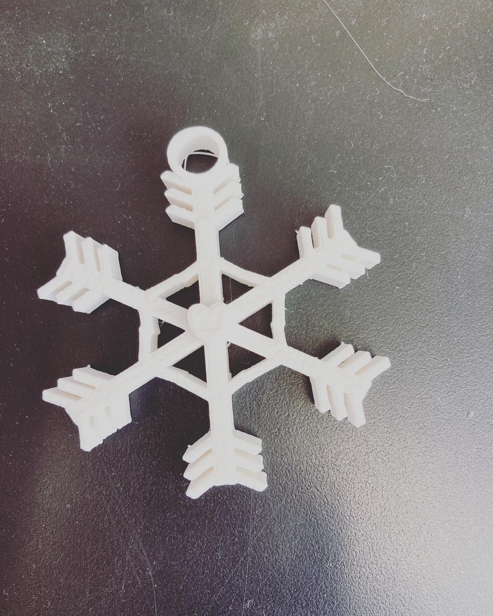 lakeviewstemlab's tweet photo. The first snowflakes are here courtesy of @LVLionsDen 5th graders! They have reviewed symmetry, learned about the science behind snowflakes, and then created in @tinkercad using rotational symmetry! #STEMeducation #3Dprinting #bestjobever https://t.co/tSMjNHUhXf