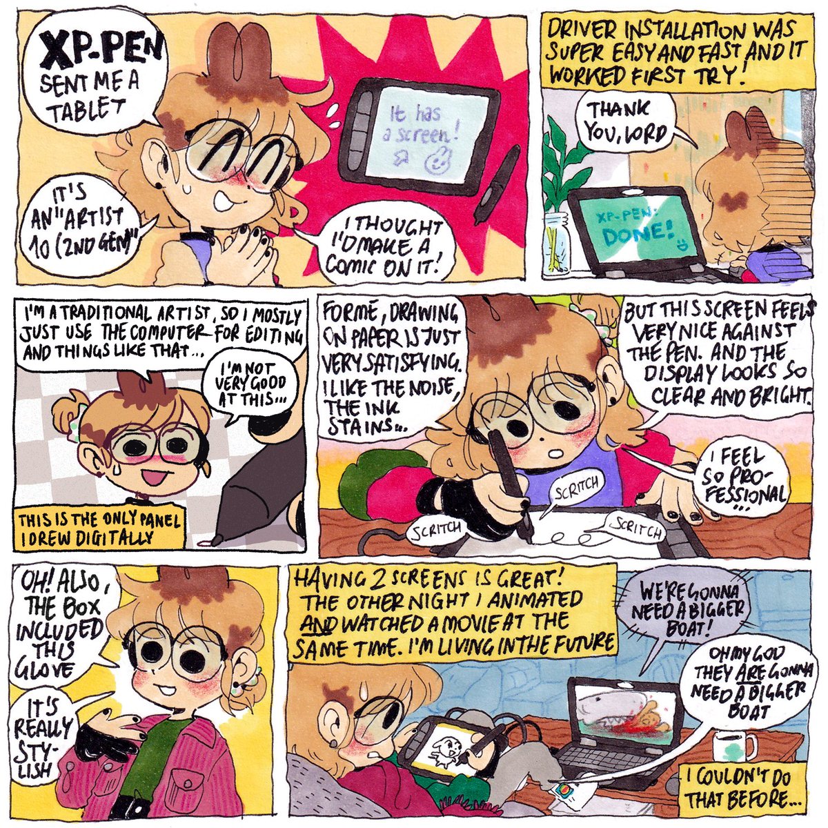 Thank you @XPPEN @xppen_uk for sending me an Artist10 tablet and making my work 1000 times easier (and more fun)!
I would suggest checking it out if you need something affordable, sturdy and easily portable!
I didn't think I'd like using it so much :')
https://t.co/051ysrUvJ0