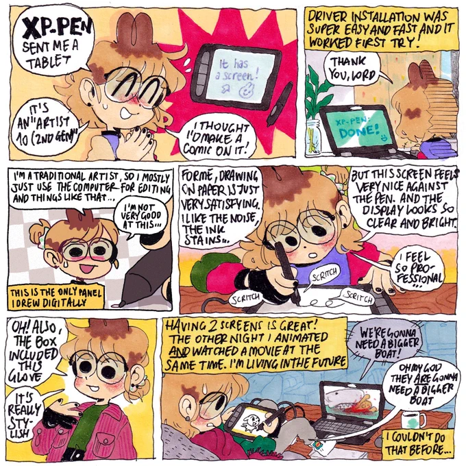 Thank you @XPPEN @xppen_uk for sending me an Artist10 tablet and making my work 1000 times easier (and more fun)!
I would suggest checking it out if you need something affordable, sturdy and easily portable!
I didn't think I'd like using it so much :')
https://t.co/051ysrUvJ0 