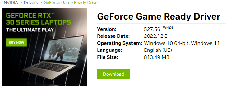 milenelium's tweet photo. When you go to download graphics drivers, and you see the package is 813MB, you know something went terribly, terribly wrong there, and it's time to short their stock. https://t.co/IDysFMWqr6