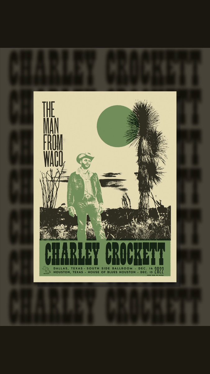 Dallas tonight, Houston tomorrow. Posters are at the merch stand. 💥