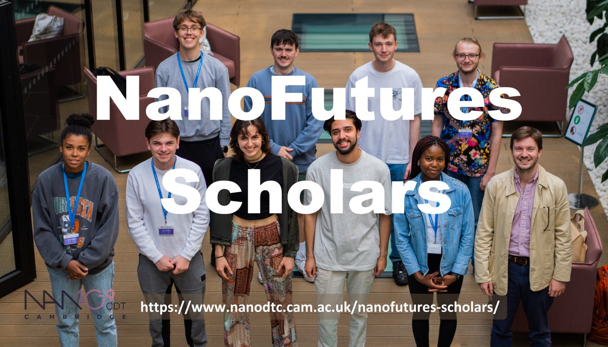 NanoDTC (@nanodtc) on Twitter photo Applications for NanoFutures Scholars 2023 are now open! Find out more about NanoDTC's 8-week paid💰undergrad research #internship🔬 in Cambridge here: nanodtc.cam.ac.uk/nanofutures-sc…
<a href="/Cambridge_Uni/">Cambridge University</a> <a href="/DeptofPhysics/">Cavendish Laboratory</a> <a href="/ChemCambridge/">Cambridge Chemistry</a> <a href="/cu_mat/">Cambridge Materials</a> <a href="/Cambridge_Eng/">Engineering Dept</a> <a href="/cebcambridge/">CEB Cambridge</a> #inclusion #future Applications for NanoFutures Scholars 2023 are now open! Find out more about NanoDTC's 8-week paid💰undergrad research #internship🔬 in Cambridge here: nanodtc.cam.ac.uk/nanofutures-sc…
<a href="/Cambridge_Uni/">Cambridge University</a> <a href="/DeptofPhysics/">Cavendish Laboratory</a> <a href="/ChemCambridge/">Cambridge Chemistry</a> <a href="/cu_mat/">Cambridge Materials</a> <a href="/Cambridge_Eng/">Engineering Dept</a> <a href="/cebcambridge/">CEB Cambridge</a> #inclusion #future