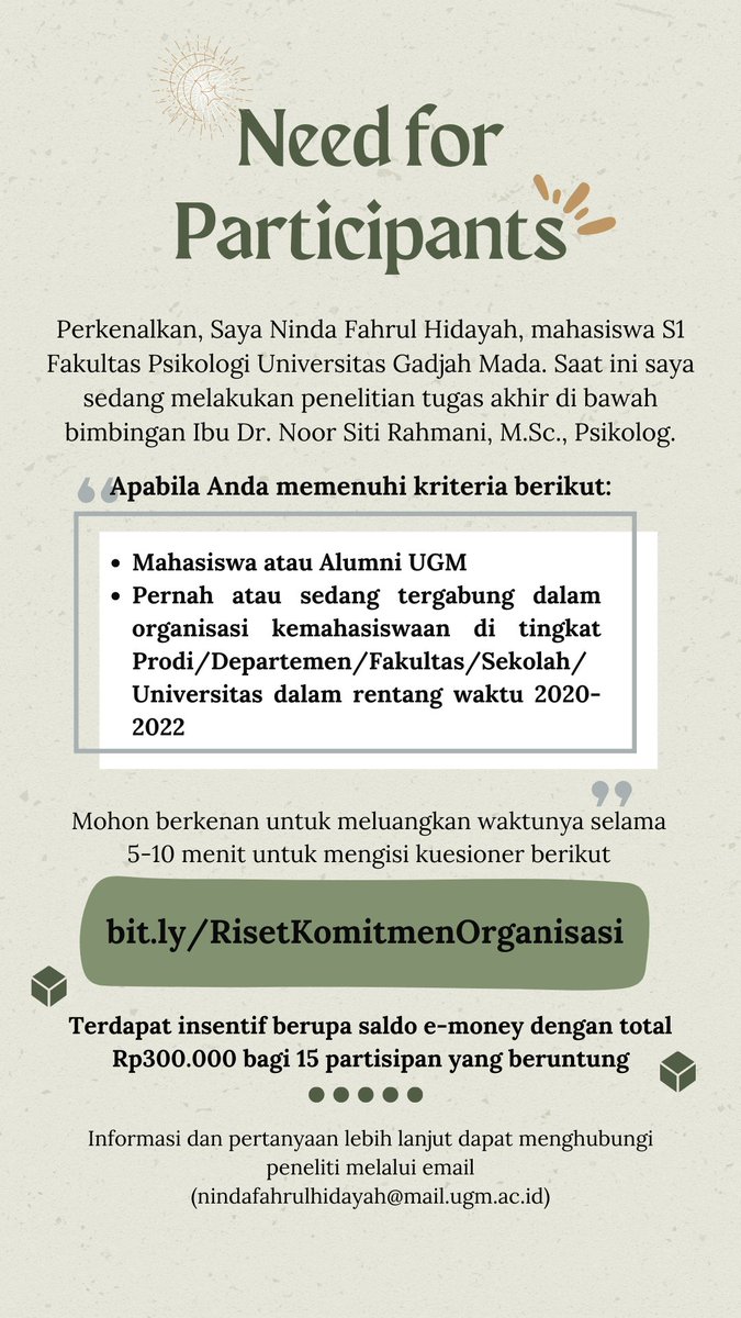 ninf___'s tweet photo. Help me guys, yg memenuhi kriteria minta tolong bantu isi kuesioner ini yaaa😢 
https://t.co/pOlqWLkTVR
Masih butuh banyak partisipan nih😭 bantu aku lulus 🙏🙏 https://t.co/bRFB1uDuKf